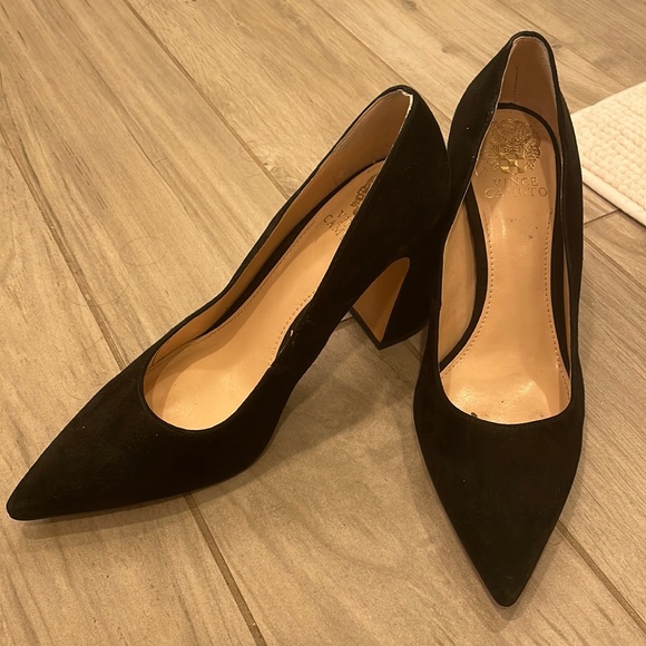 Vince Camuto Shoes - Vince Camuto Black Suede Block heels